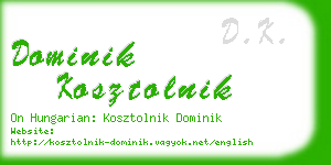 dominik kosztolnik business card